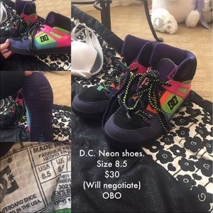 DC neon skate shoes